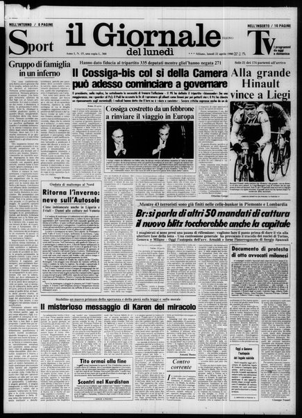 Il giornale nuovo del lunedì